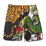 Tiger And Dragon Yin Yang Print Men's Swim Trunks