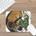 Tiger And Dragon Yin Yang Print Mouse Pad