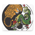 Tiger And Dragon Yin Yang Print Mouse Pad