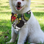 Tiger And Dragon Yin Yang Print Over The Collar Dog Bandana