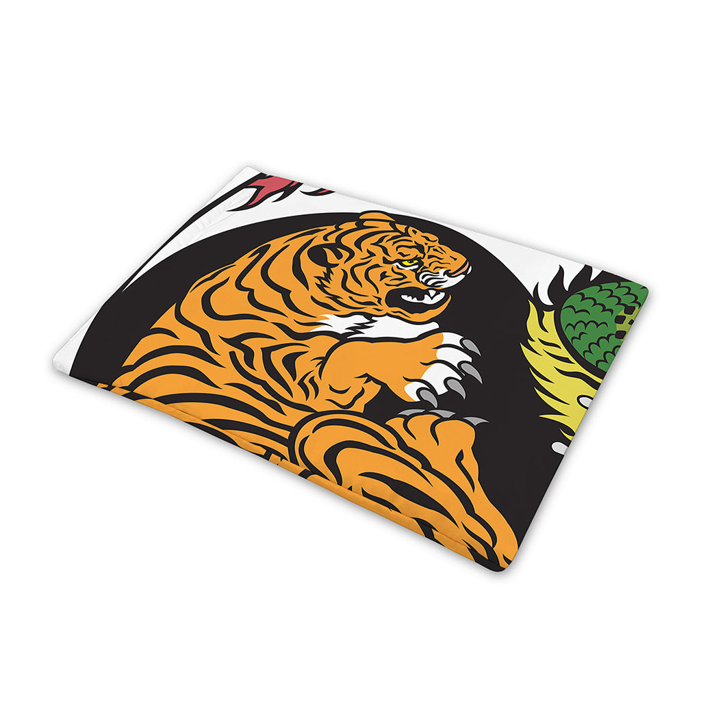 Tiger And Dragon Yin Yang Print Pet Cooling Mat Cover