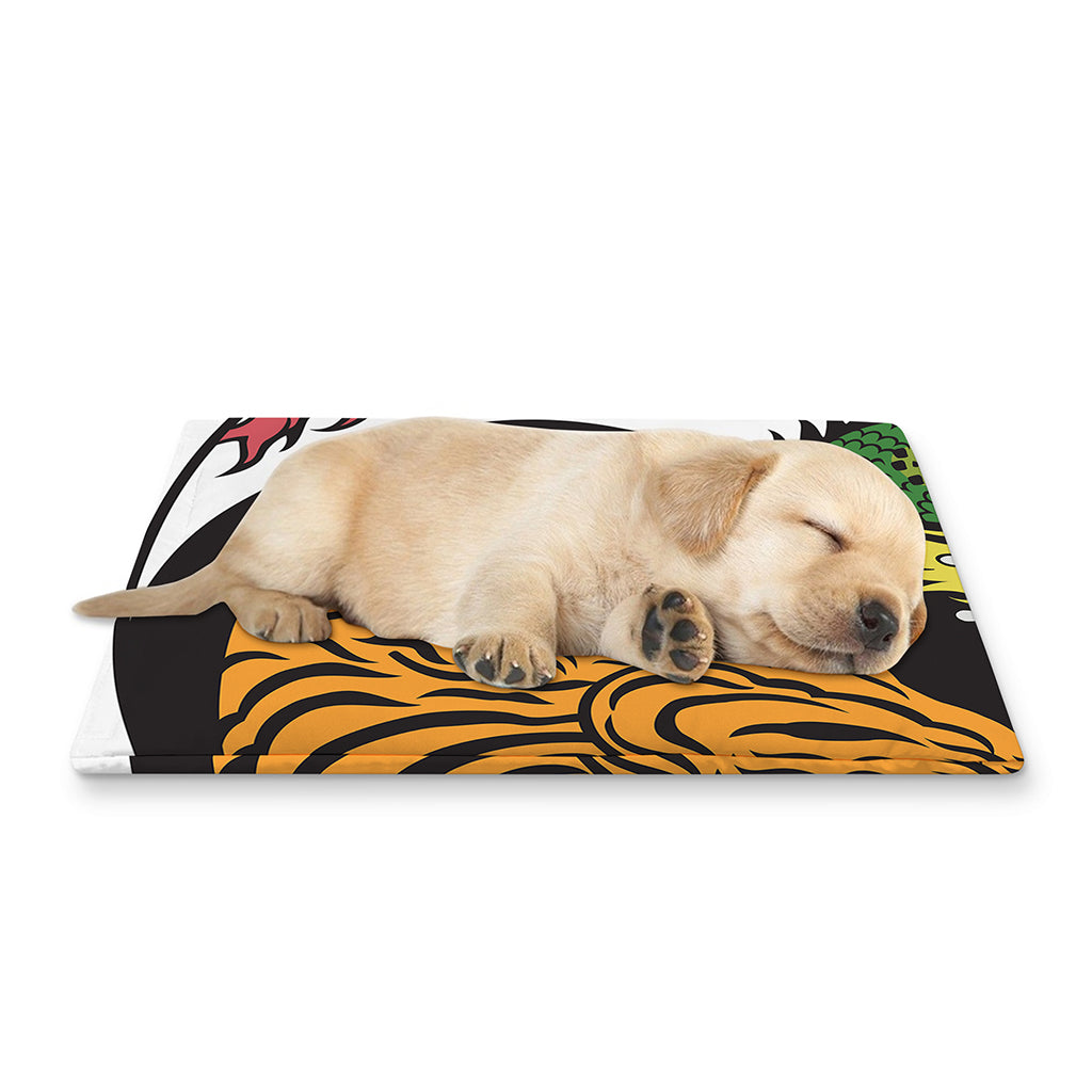 Tiger And Dragon Yin Yang Print Pet Cooling Mat Cover