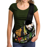 Tiger And Dragon Yin Yang Print Pet Sling Carrier