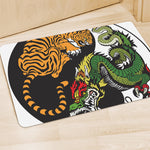 Tiger And Dragon Yin Yang Print Polyester Doormat