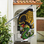 Tiger And Dragon Yin Yang Print Polyester Flag