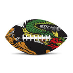 Tiger And Dragon Yin Yang Print Rugby Ball