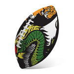 Tiger And Dragon Yin Yang Print Rugby Ball