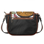 Tiger And Dragon Yin Yang Print Saddle Bag