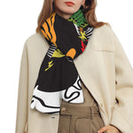 Tiger And Dragon Yin Yang Print Scarf