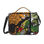 Tiger And Dragon Yin Yang Print Shoulder Strap Bible Bag