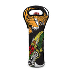 Tiger And Dragon Yin Yang Print Single Neoprene Wine Tote