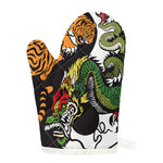 Tiger And Dragon Yin Yang Print Single Oven Mitt