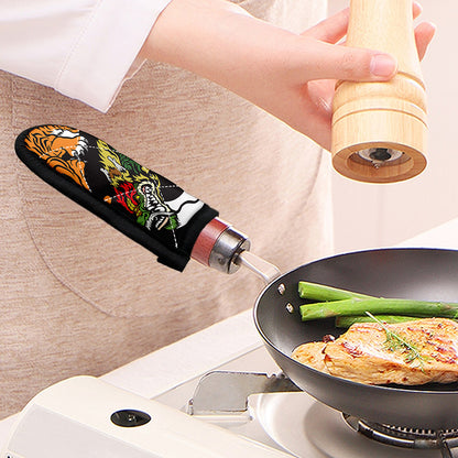 Tiger And Dragon Yin Yang Print Skillet Handle Cover