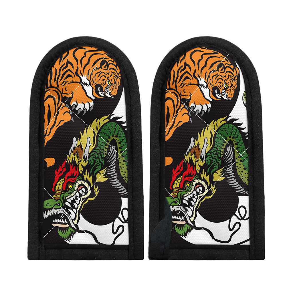 Tiger And Dragon Yin Yang Print Skillet Handle Cover