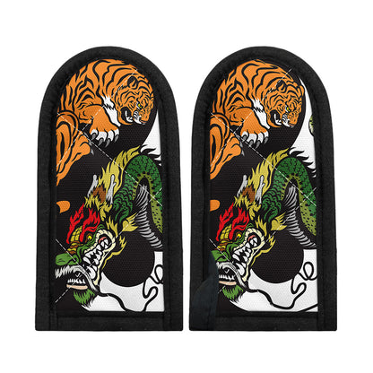 Tiger And Dragon Yin Yang Print Skillet Handle Cover