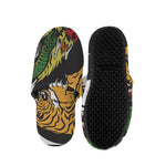 Tiger And Dragon Yin Yang Print Slippers