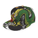 Tiger And Dragon Yin Yang Print Snapback Cap