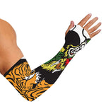 Tiger And Dragon Yin Yang Print Sun Protection Arm Sleeves
