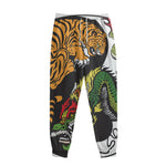 Tiger And Dragon Yin Yang Print Sweatpants