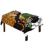 Tiger And Dragon Yin Yang Print Tablecloth