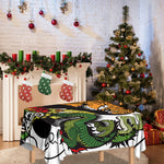 Tiger And Dragon Yin Yang Print Tablecloth