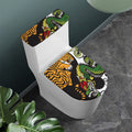 Tiger And Dragon Yin Yang Print Toilet Lid And Tank Cover Set