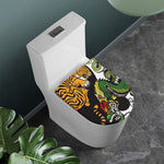 Tiger And Dragon Yin Yang Print Toilet Lid Cover