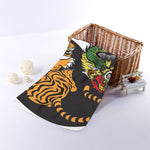 Tiger And Dragon Yin Yang Print Towel