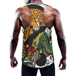 Tiger And Dragon Yin Yang Print Training Tank Top