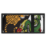 Tiger And Dragon Yin Yang Print Trifold Wallet