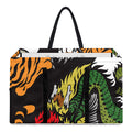 Tiger And Dragon Yin Yang Print Utility Tote Bag