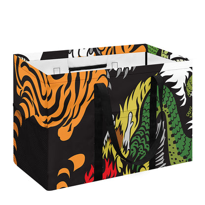 Tiger And Dragon Yin Yang Print Utility Tote Bag