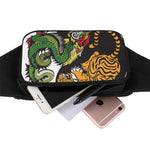 Tiger And Dragon Yin Yang Print Waist Bag