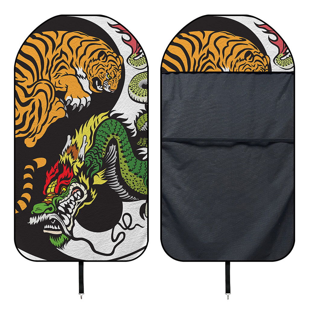 Tiger And Dragon Yin Yang Print Waterproof Car Seat Cover