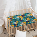 Tiger And Toucan Pattern Print Baby Crib Sheet