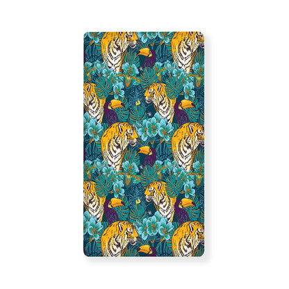 Tiger And Toucan Pattern Print Baby Crib Sheet