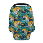 Tiger And Toucan Pattern Print Baby Seat Cover