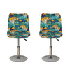 Tiger And Toucan Pattern Print Bar Stool Covers