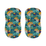 Tiger And Toucan Pattern Print Bar Stool Covers