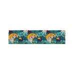 Tiger And Toucan Pattern Print Bed Runner