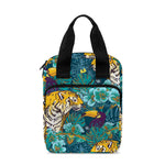 Tiger And Toucan Pattern Print Bible Tote Bag