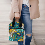 Tiger And Toucan Pattern Print Bible Tote Bag
