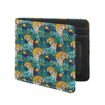 Tiger And Toucan Pattern Print Bifold Wallet