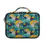Tiger And Toucan Pattern Print Briefcase Bible Bag