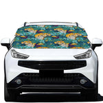 Tiger And Toucan Pattern Print Car Windshield Snow Cover