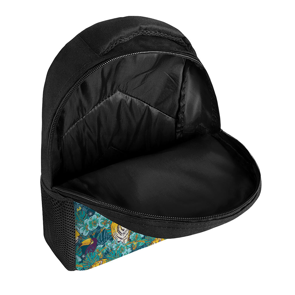 Tiger And Toucan Pattern Print Casual Backpack