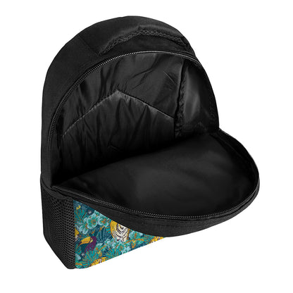 Tiger And Toucan Pattern Print Casual Backpack