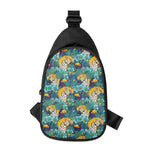 Tiger And Toucan Pattern Print Chest Bag