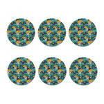 Tiger And Toucan Pattern Print Coaster Set