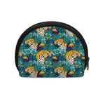 Tiger And Toucan Pattern Print Coin Purse